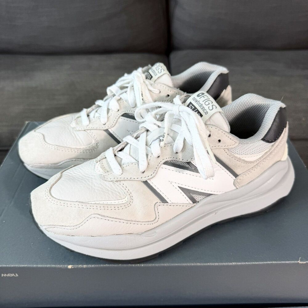 New Balance x FIGS 57/40 Healthcare Edition Gray Leather Sneakers Women's Sz 7.5